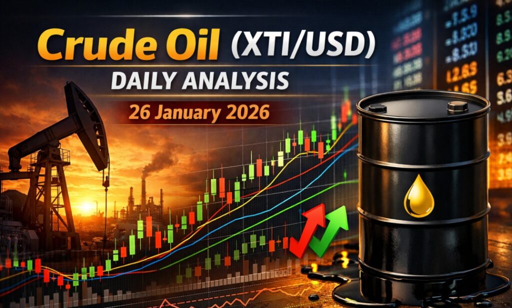 Crude Oil (XTI/USD) Daily Analysis – 26 January 2026