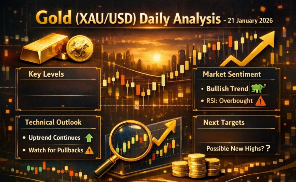 Gold (XAUUSD) Daily Analysis – 21 January 2026